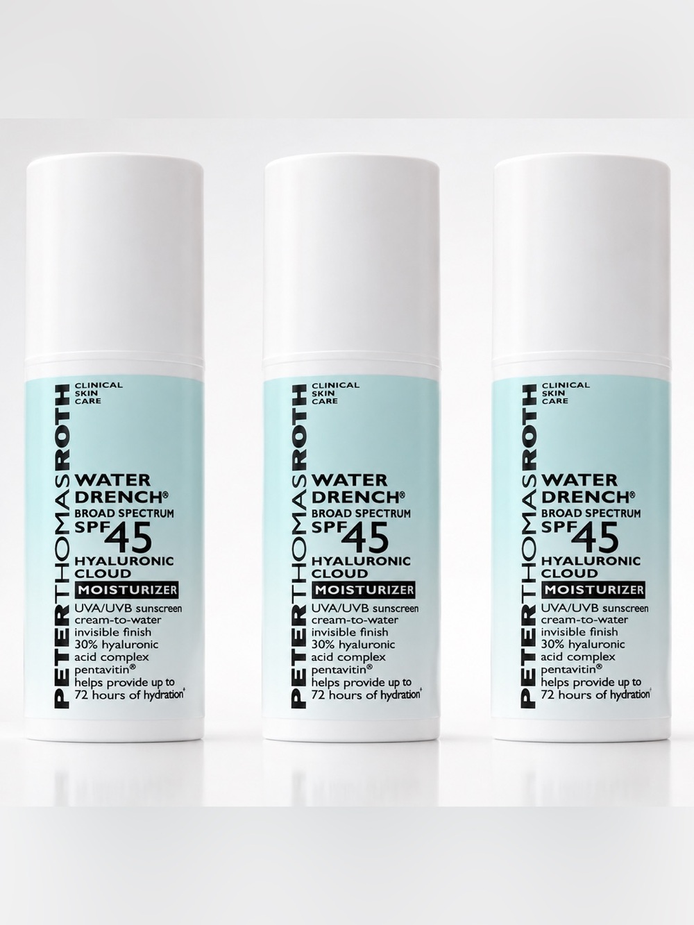 3 Peter Thomas Roth Water Drench SPF 45 Hyaluronic Cloud Moisturizer 0.17 oz